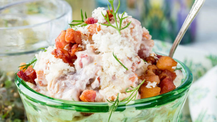 Krämig matjessill med bacon recept