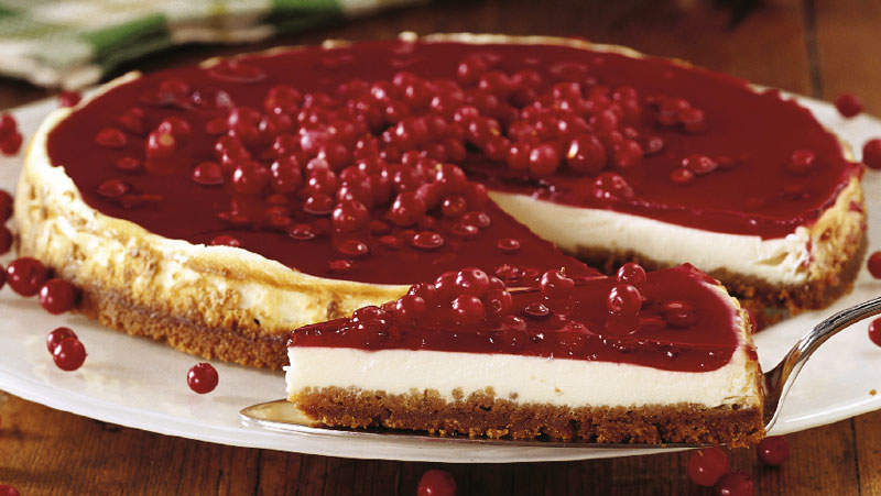 Cheesecake med lingon och pepparkaka recept