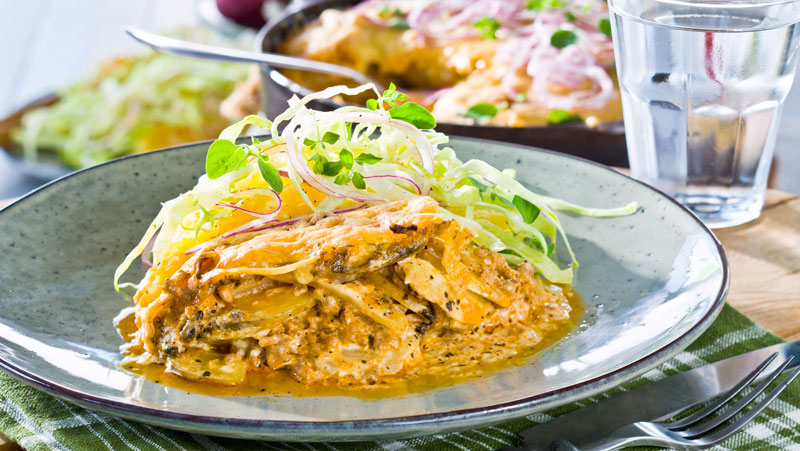 Köttfärsgratäng med potatis - recept | Allers