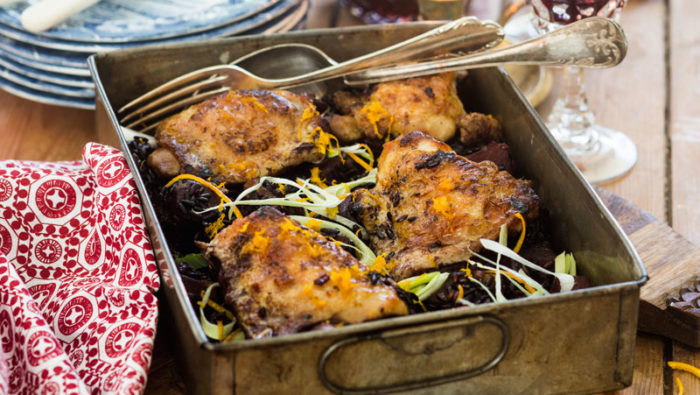 kyckling med apelsinris recept