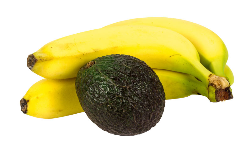 B-vitamin hittar du bland annat i bananer och avokado!