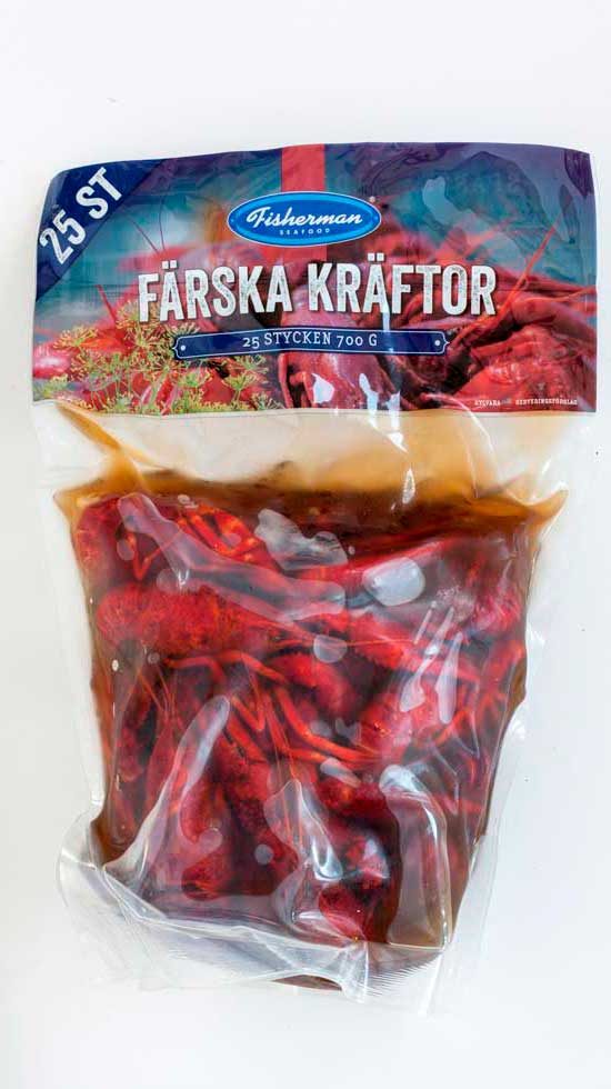 Fisherman färska kräftor