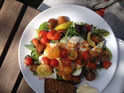 Tomat- och mozzarellasallad. Tomat- och mozzarellasallad.