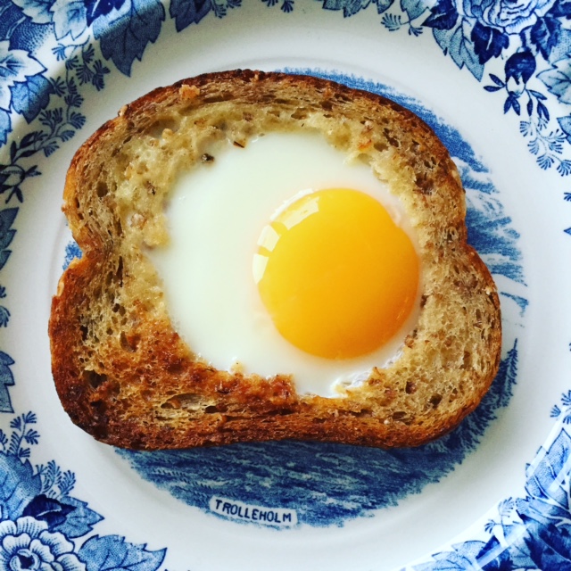 Egg in a hole.