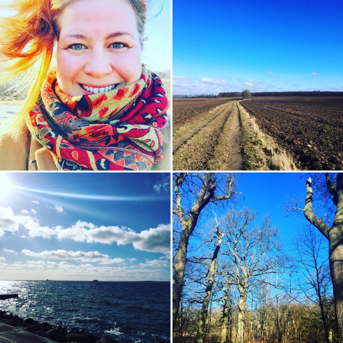 Det var vår för en dag i Skåne. Blå himmel, sol och varmt. Underbart och perfekt för en långpromenad!